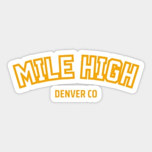 Mile High Denver Nuggets Basketball Team Sticker